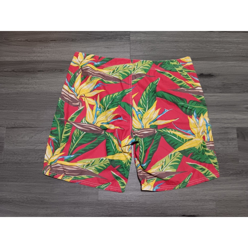 Polo Ralph Lauren Men's Red Birds of Paradise Floral Cargo Swim Trunk Size 38-40 - Picture 7 of 7